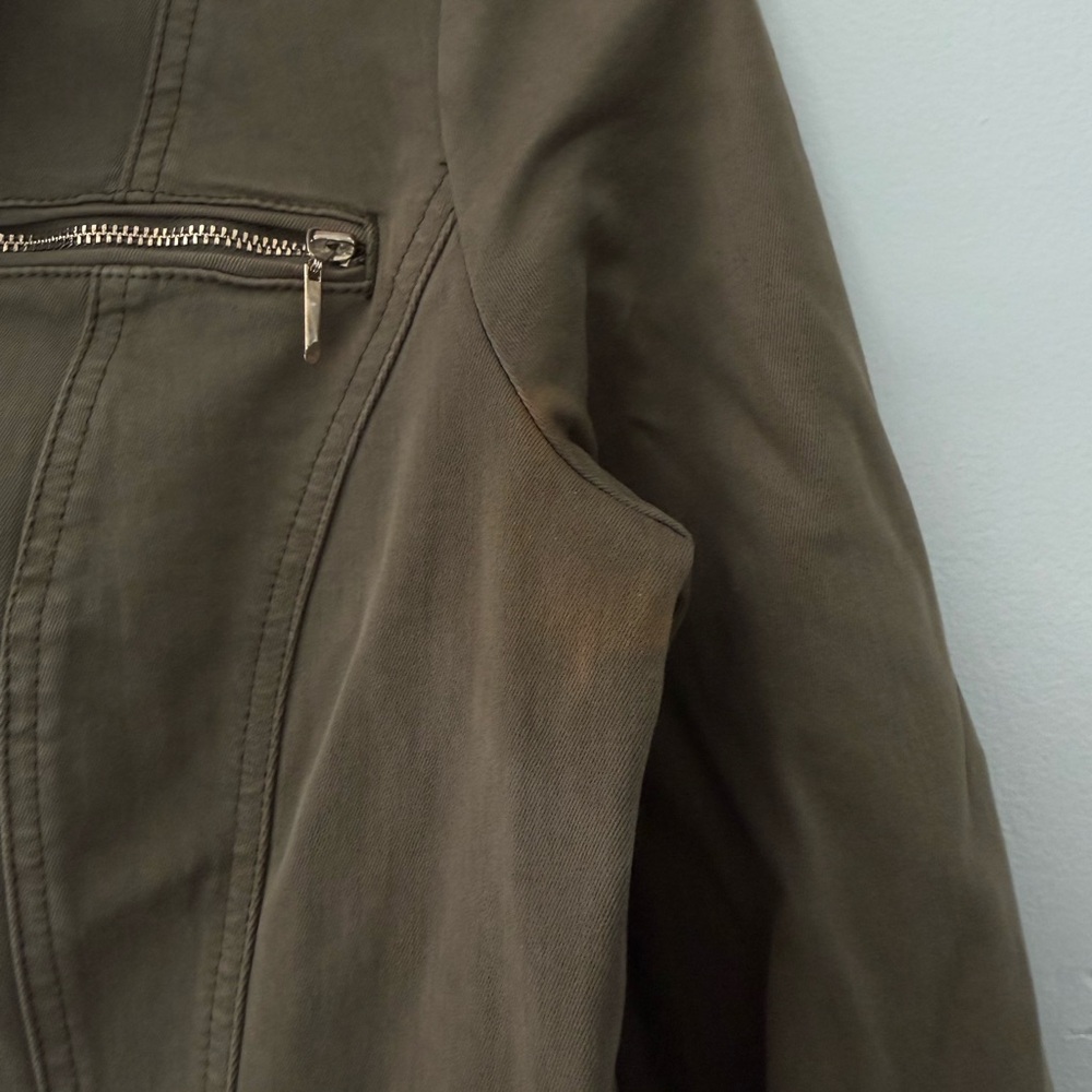 Olive Utility Jacket With Zip Pockets - image 2